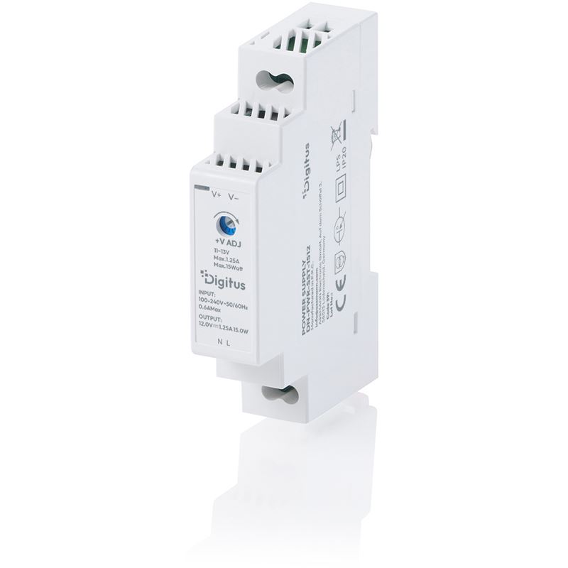 DIGITUS 12V/1.25A/15W STEP POWER SUPPLY ENCL. TYPE IDEAL F. SENSORS