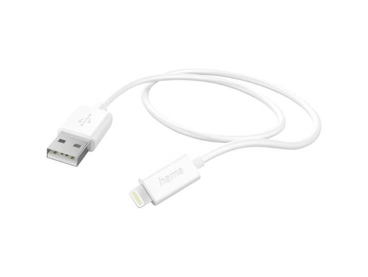 Hama Oplaadkabel USB-A - Lightning 1 M Oplader Wit