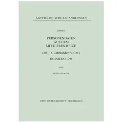 Personendaten aus dem Mittleren Reich (20.-16. Jahrhundert v. Chr.), Fachbücher von Detlef Franke