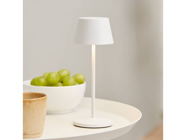Modi Micro Portable Tischleuchte IP65 White - Loom Design - Terrasse - Modern - Aluminium - Mit Schirm