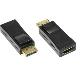 Alcasa HDMI - DisplayPort F/M Schwarz