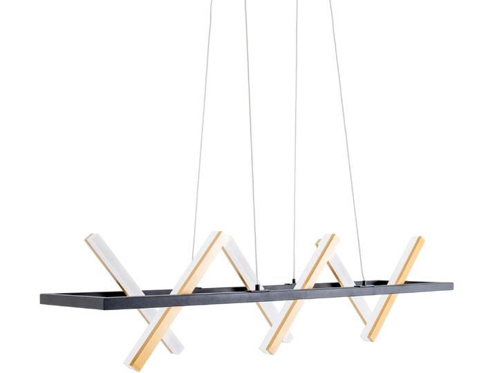 NÄVE LED Pendelleuchte Cadice , gold (goldfarben, schwarz), 6, H: 132cm, 1 Stk., Leuchten, Effizienzklasse: G, Farbe: gold, schwarz, Lichtfarbe: warmweiß, LED Pendelleuchte