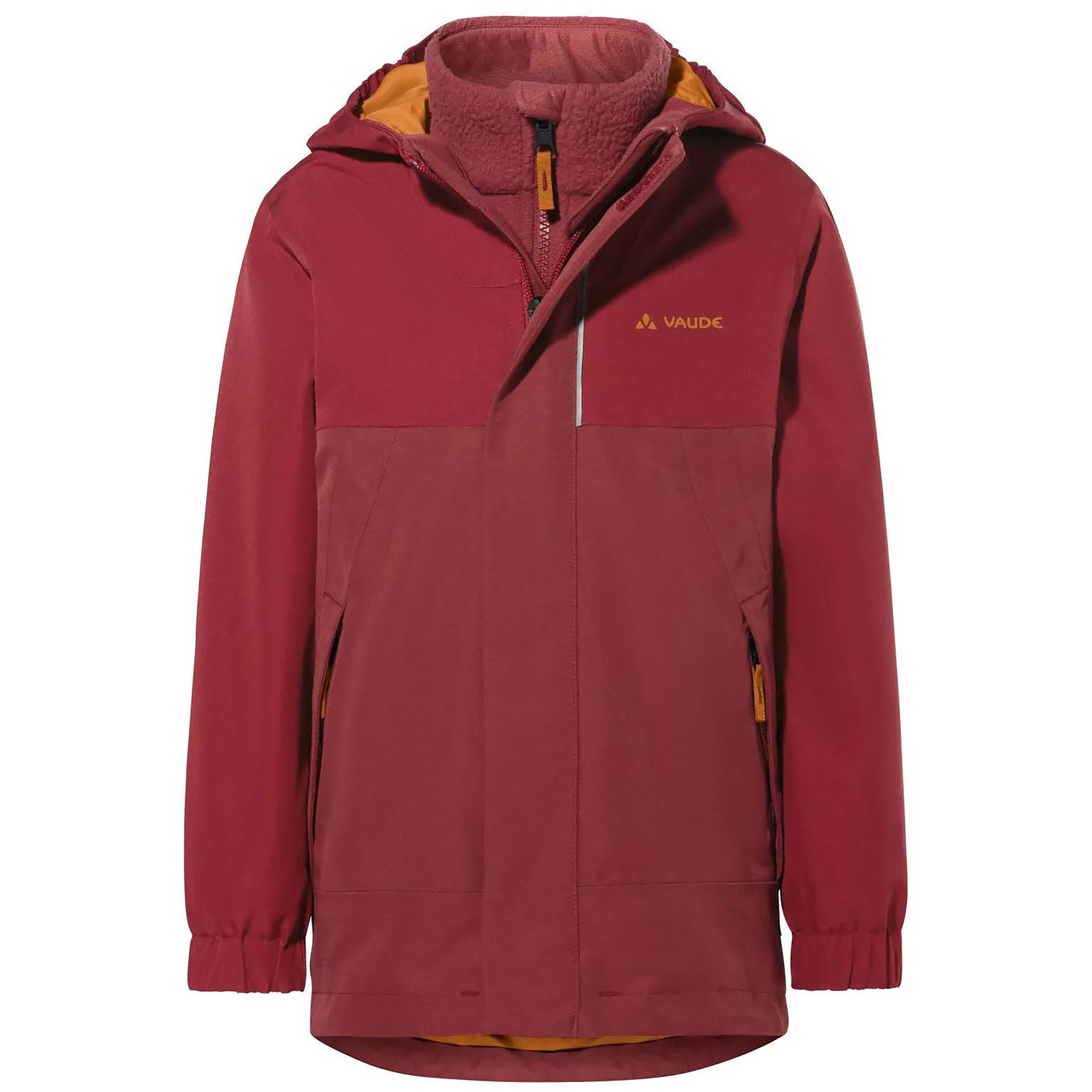 Vaude Caprea 3in1 Kinder Doppeljacke rot Größe 134 Trekking Wasserabweisend Wasserabweisend
