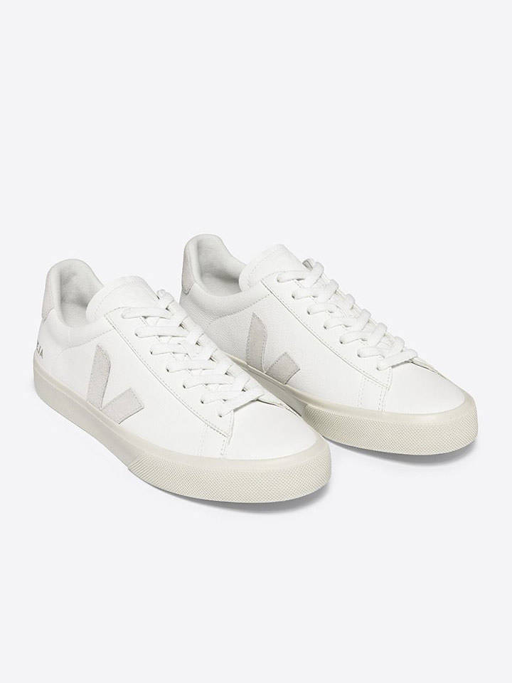 Veja Leder-Sneakers "Campo" in Weiß/ Creme - 46