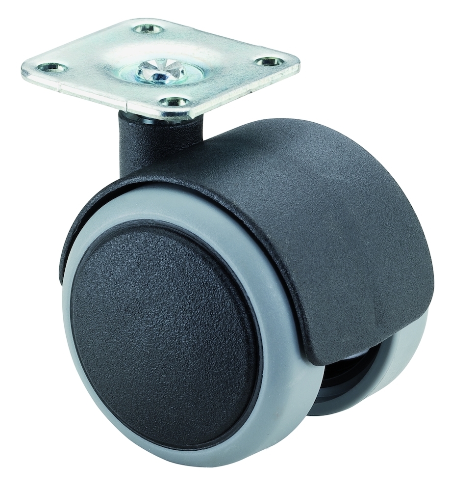 HELO Doppelrolle F76, mit Platte, grau F76.050.PL