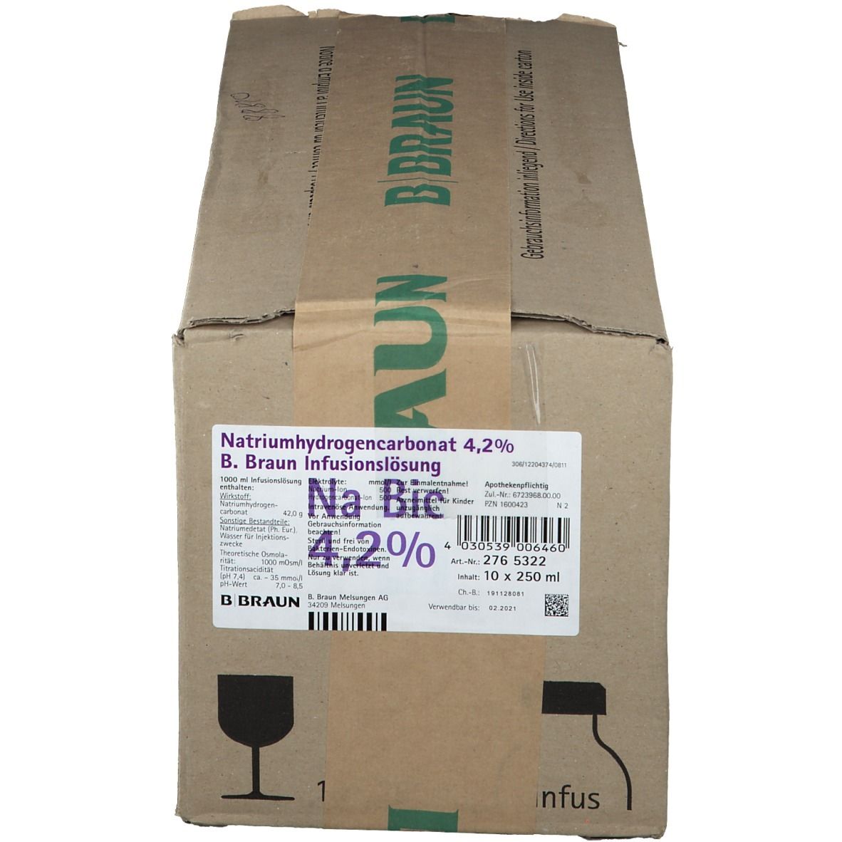 Natriumhydrogencarbonat 4,2% Infusionslösung 10x250 ml