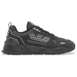 EA7 Unisex. 7X000306_AF23595 Ace Runner Schuhe schwarz (38), Wohnung, Schnürsenkel, Lässig