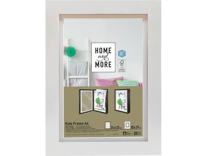 Home and More Bilderrahmen Kids Frame 21 x 29.7 cm Weiss MDF