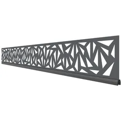 TraumGarten Sichtschutzzaun SYSTEM Dekorprofil TRIGON Anthrazit, SYSTEM WPC/ALU, 15 cm,Adapterleiste Anthrazit