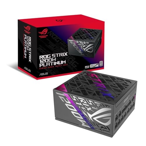 ASUS ROG Strix 1200W Platinum Voeding, 80Plus Platinum, ATX 3.1, GAN MOSFET