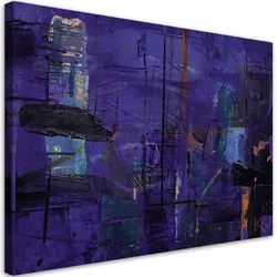 WANDBILD lila handgemalte abstraktion
