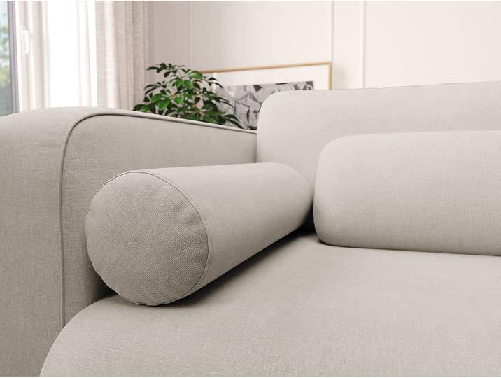 Kissen 2er-Set Grau 60 x 18 x 18cm Webstoff Liane