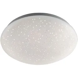 LED Deckenleuchte Deckenlampe Wohnzimmerlampe Stahl weiß Sterneneffekt Farbwechsler D 25 cm