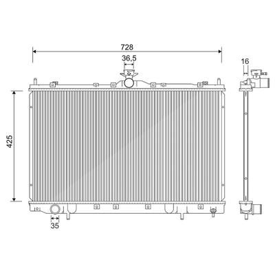 Valeo Kühler, Motorkühlung [Hersteller-Nr. 701239] für Mitsubishi