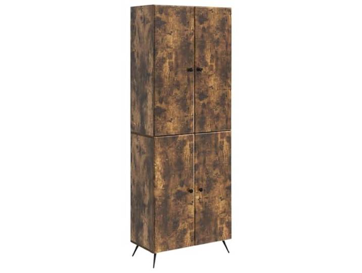 PUGYNBK Schrank-Set, 2 Stück, Eiche rauchfarben Technisches Holz, Schubladen und Regale, integrierte Steckdosen, höhenverstellbar, Verwendung im Innen- und Außenbereich