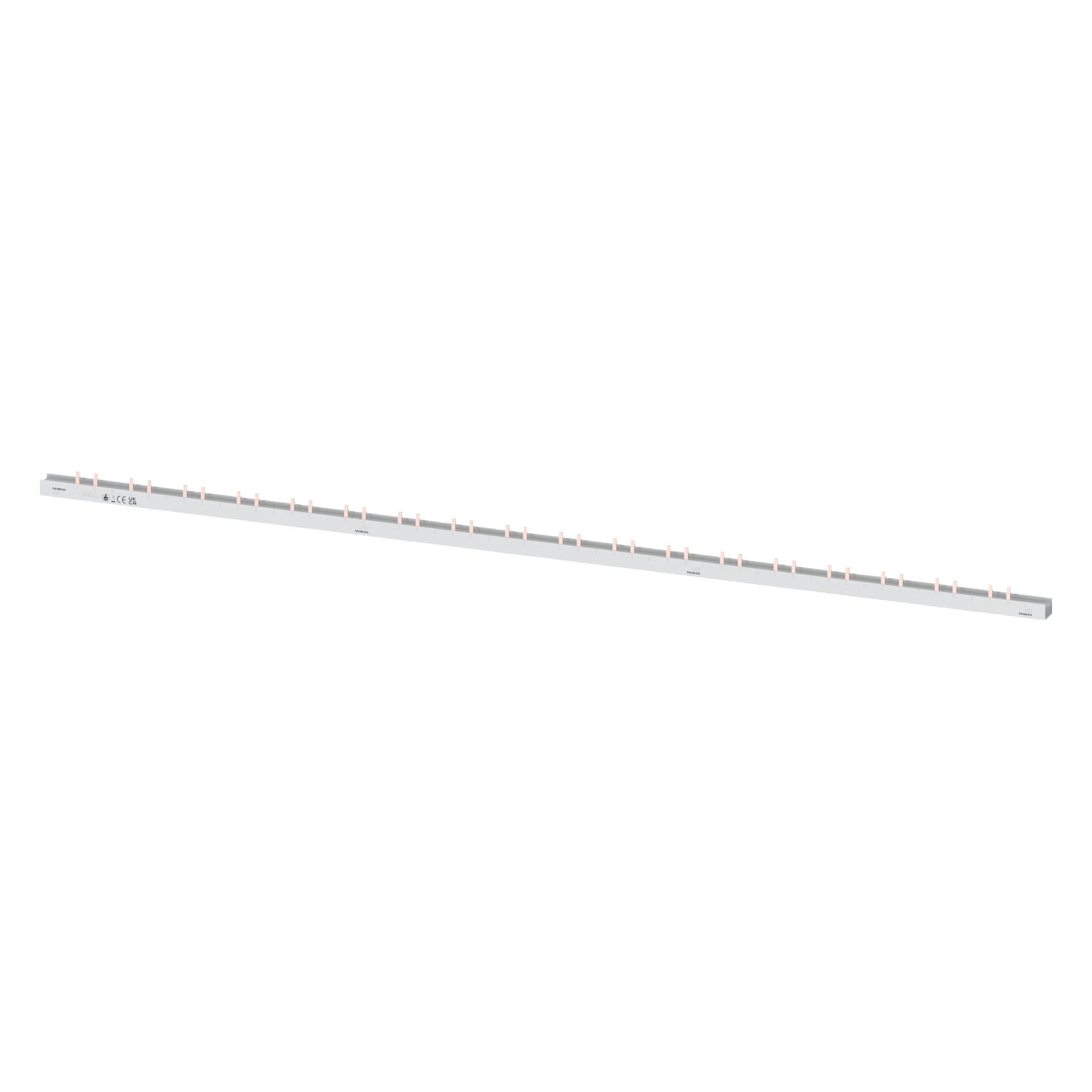 Siemens SIEM 5ST3746-1 Stiftsammelschiene, 4Phasig 10qmm, 52Te, 926mm, grau schneidbar (5ST37461)