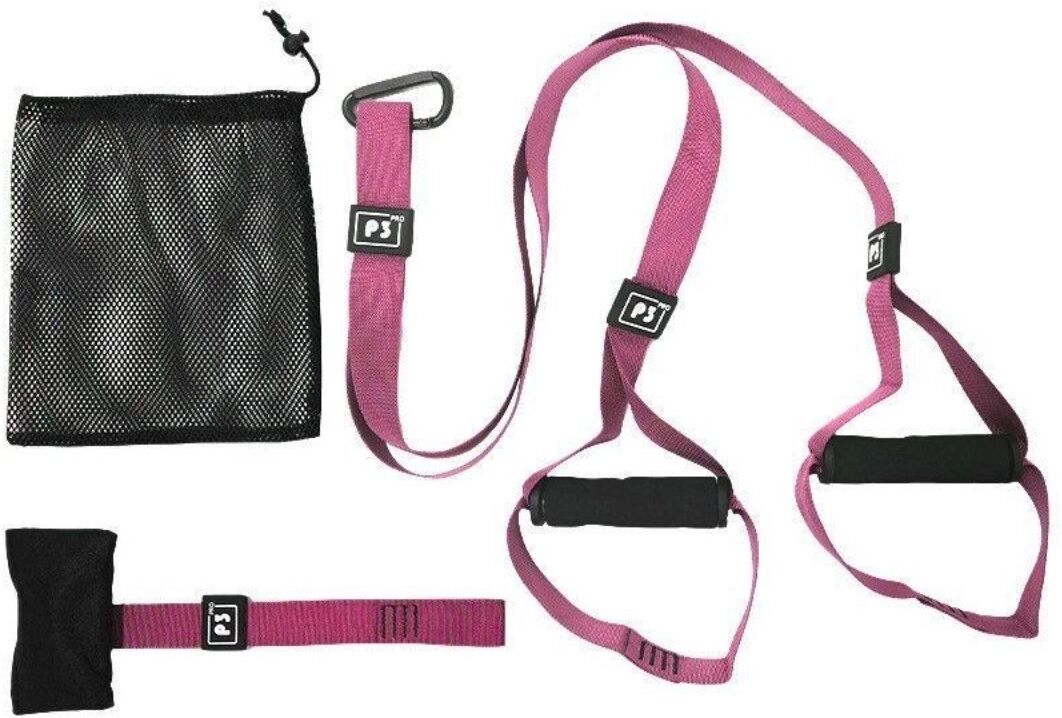 INF P3-2 Édition Sport Sangles de Suspension Multi-Fonction Réglables - Entraîneur de Suspension Portable avec Bande de Noir + Rose