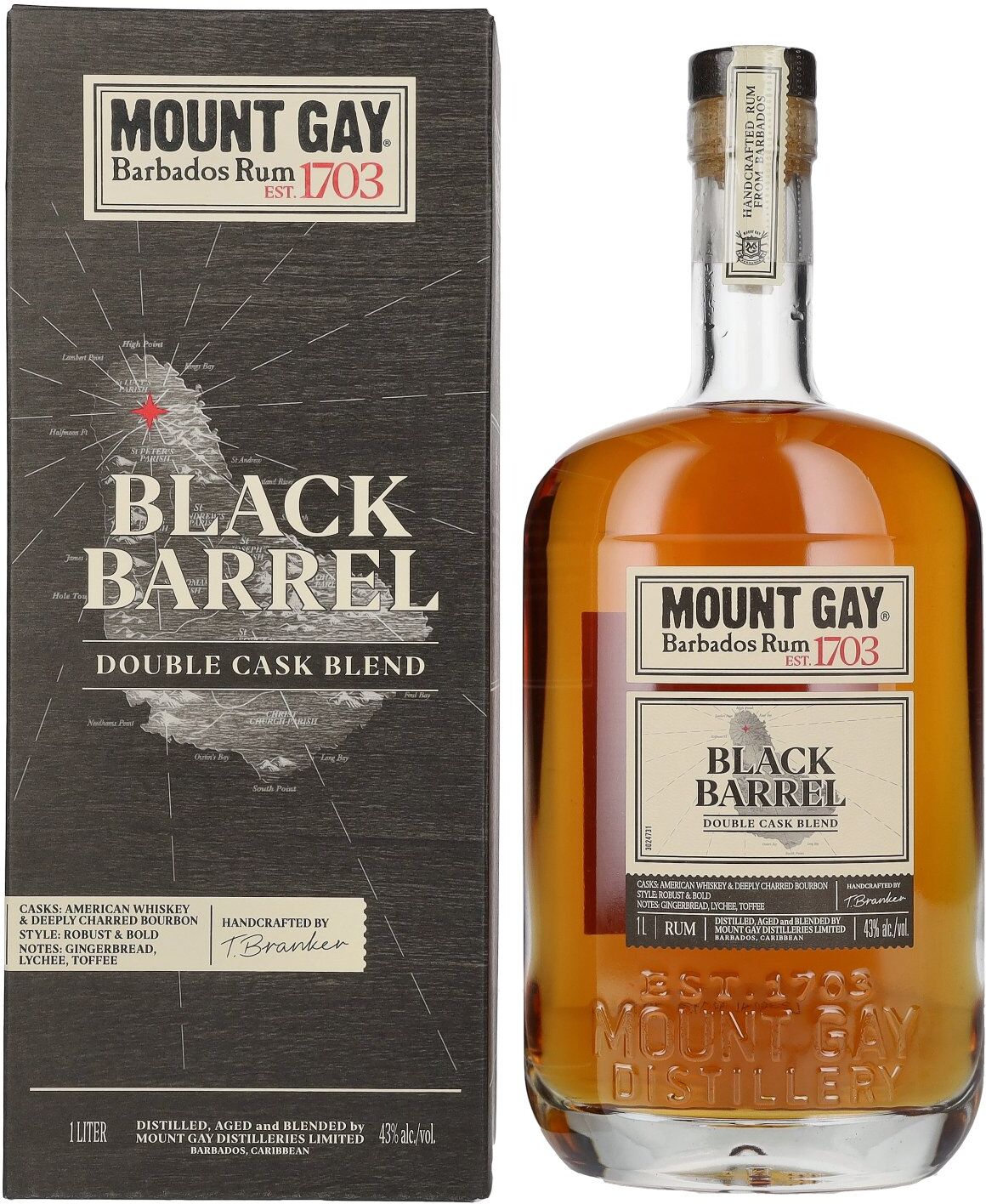 Mount Gay Rum Mount Gay 1703 BLACK BARREL Barbados Rum 43% Vol. 1l in Geschenkbox
