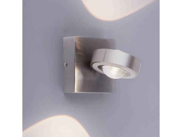 Q-Smart-Home Paul Neuhaus Q-MIA LED-Wandleuchte, stahl Q-Mia, dimmbar, alu / grau / zink, für Wohn- / Esszimmer, Metall, Modern