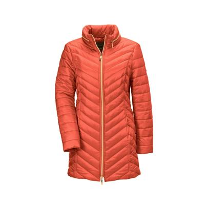 Kurzjacke GOLDNER "Kurzgröße Figurschmeichelnde, leichte Longsteppjacke", Damen, Gr. 23, rot (terrakotta), Obermaterial: 100% Polyamid PA., Sonstiges, Jacken Kurzjacke, Leichte Wattierung mit Diagonalstepp