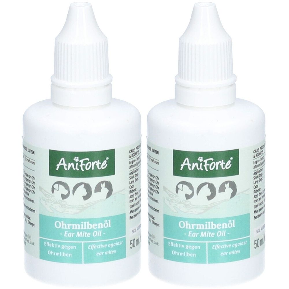 AniForte Ohrmilbenöl x2 2x50 ml Ohrentropfen