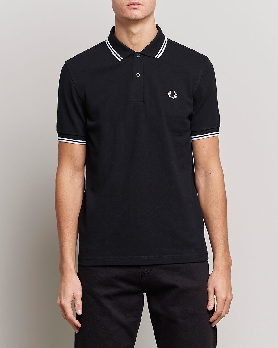 Fred Perry Twin Tipped Polo Shirt Black men XL Sort