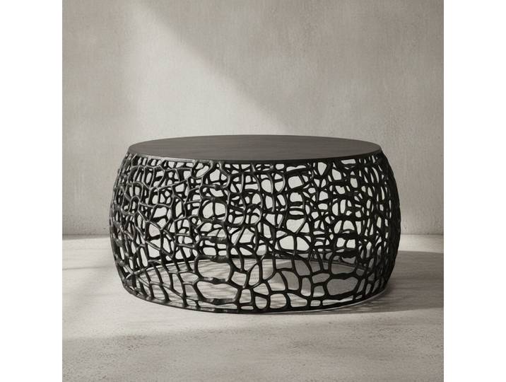 KADIMA DESIGN Couchtisch Kaffeetisch, natürliche Aststruktur, geräumige Ablagefläche