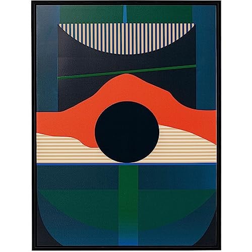 Kare Design Abstracte Canvas Wanddecoratie Blauw/Oranje/Multicolour B: 75 cm, H: 100 cm