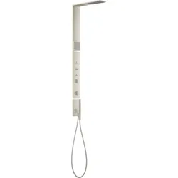 hansgrohe AXOR ShowerComposition Duschpaneel, mit Thermostat, Kopfbrause 110/220, Schulterbrause, inklusive Zubehör, 12595800, Farbe: Edelstahl-Optik