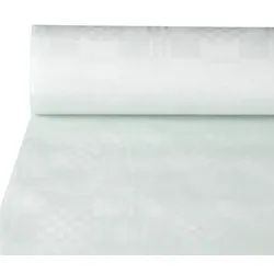 PAPSTAR Papiertischtuch mit Damastprägung 50 m x 0,8 m weiss