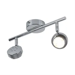LED Deckenleuchte Deckenlampe Flurleuchte Beweglicher Spot Chrom Stahl L 30 cm