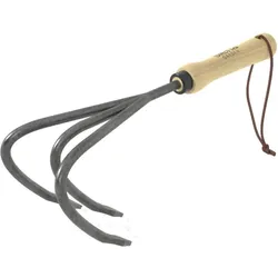 Siena Garden, Gartenhandwerkzeug, Handgrubber geschmiedet 3 Zinken Handgriff Esche FSC 100 %
