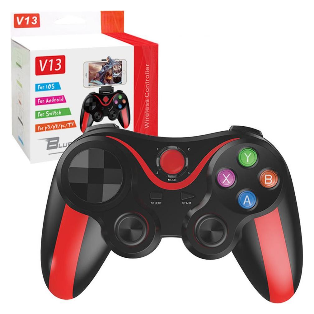 Techsuit - Wireless Controller (V13) - Bluetooth V4.0, 2.4G, 400mAh, Universal - Red (56356497)