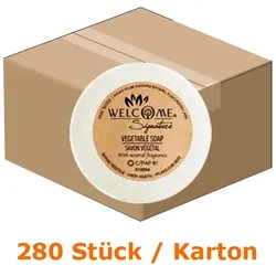 Seife Gästeseife Welcome Signature Vegetable Soap 280 x 15 g für Großverbraucher wie Hotels oder Pensionen, Unisex Duft