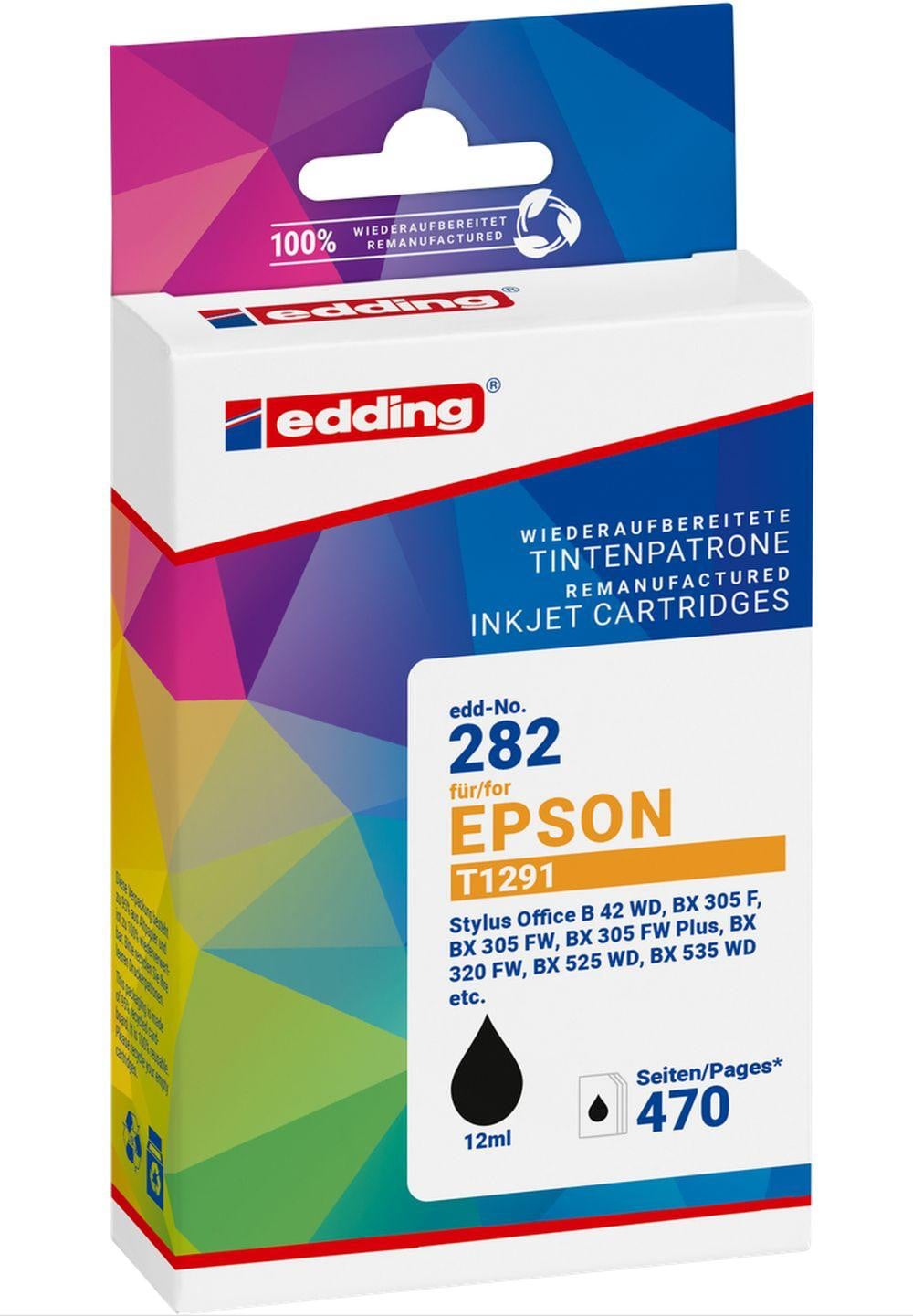 Edding EDD-282 Druckerpatrone zwart compatibel met Epson T1291L