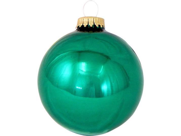 Weihnachtsbaumkugel KREBS GLAS LAUSCHA CBK63268, Weihnachtsdeko, Christbaumschmuck, Christbaumkugeln Glas , grün, Ø:10cm, Glas, Weihnachtsbaumkugeln, Weihnachtsbaumkugel