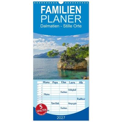 Familienplaner 2027 - Dalmatien - Stille Orte mit 5 Spalten (Wandkalender, 21 x 45 cm) CALVENDO