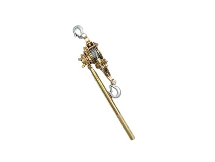 Handwinde, 2T Haken Kabelzieher Multifunktionaler Drahtspanner Handwindenzieher for die Landwirtschaft Gartenhandbuch(2 Ton 18 rope)