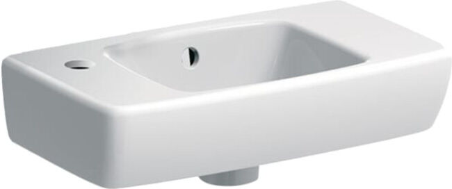 Geberit Lavabo Renova Compact 45x25cm, avec trop-plein, avec robinet, blanc/KeraTe (501731018)