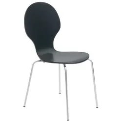 CLP Stapelstuhl Diego I Komfortabler Esszimmerstuhl I Metallgestell, Holzsitz I Ergonomisches Design I Platzsparend In Esszimmer Und Küche
