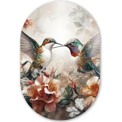 WANDBILD Kolibri - Vögel - Blumen - Natur Deko Wohnzimmer 40x60 cm
