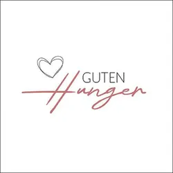 Ambiente 20 Servietten Papier 33x33cm 3-lagig - hochwertige Einweg Papierservietten Spruch Guten Hunger Tischdeko Essen Frühstück Mittagessen Abendessen Party