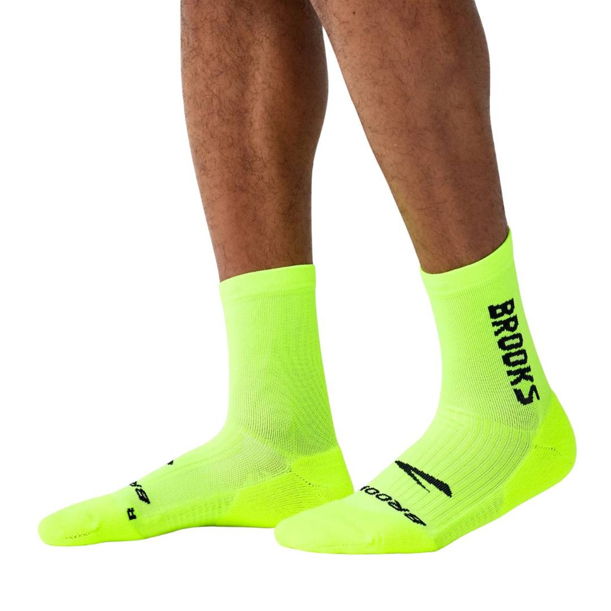 Meias Brooks Ghost Crew Amarelo, Tamanho M Unisex