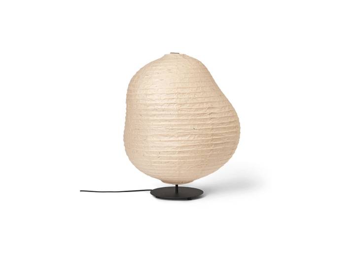Kurbis Stehleuchte Low Natural/Schwarz - Ferm Living - Wohnzimmer - Papier / Karton