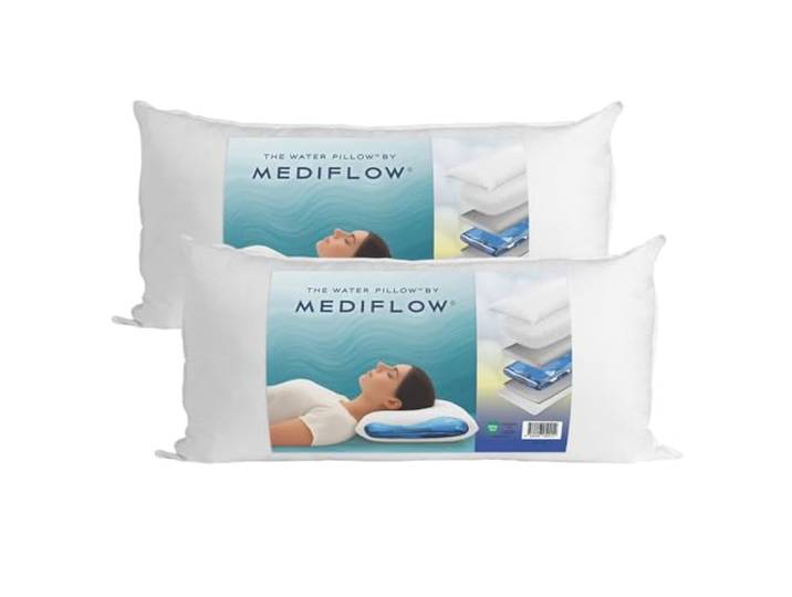 Mediflow Das erste & Original Wasserkissen, klinisch erwiesen, um Nackenschmerzen zu reduzieren & den Schlaf zu verbessern Ideal für die richtige Nackenunterstützung (40 x 80 cm, 2er-Set)