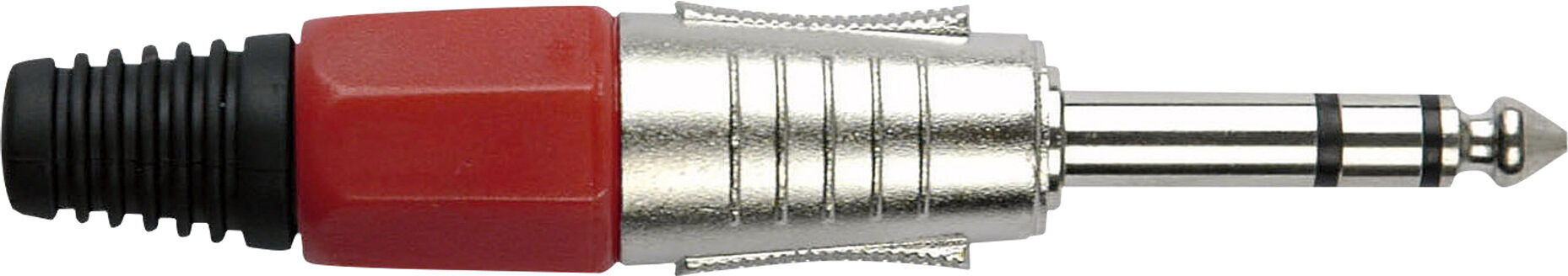 DAP Audio 6,3-Mm-Klinkenstecker Stereo Nickelgehäuse Rote Endkappe