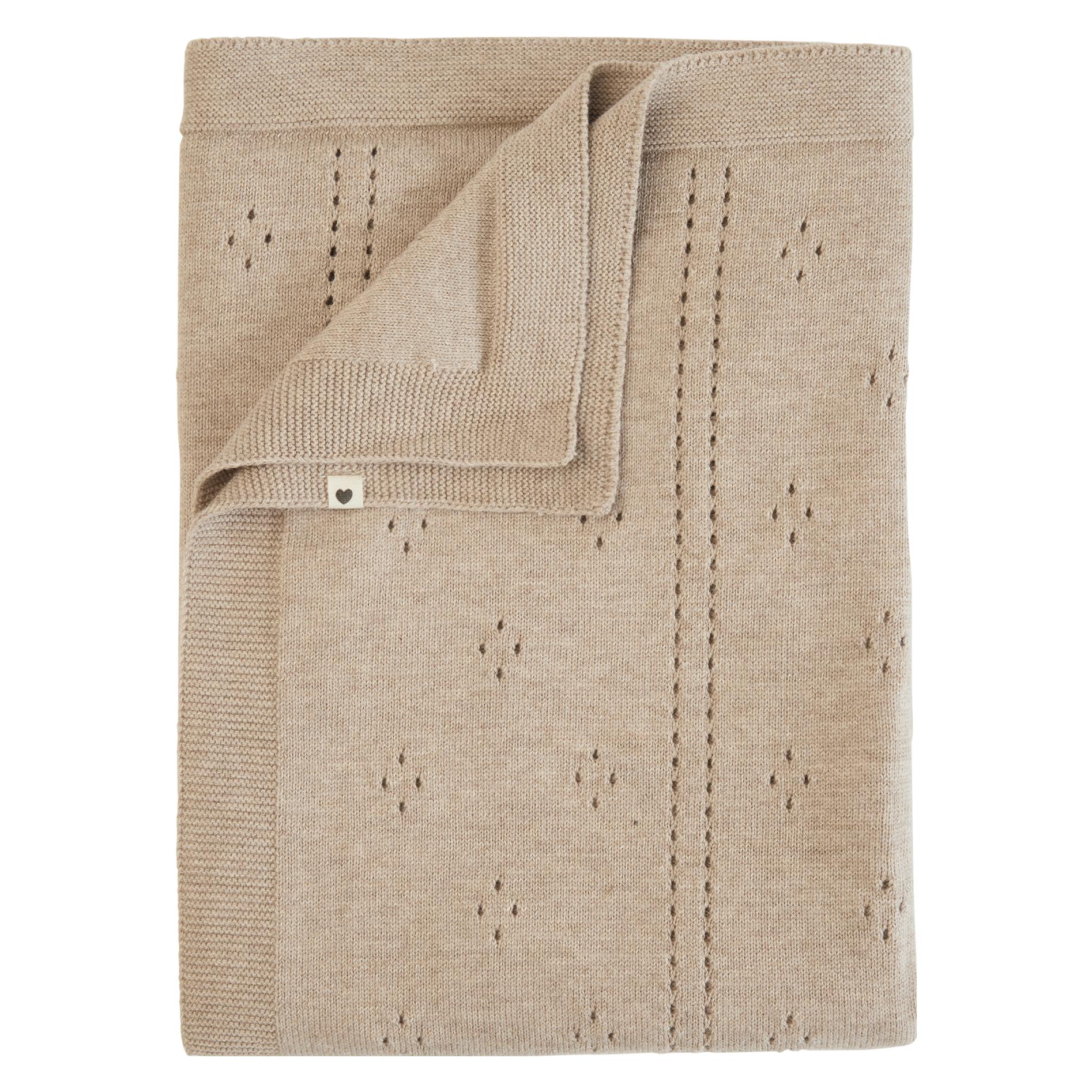 Bibs Knitted Decke Pointelle Vanilla (100 x 70 cm) (9416245)