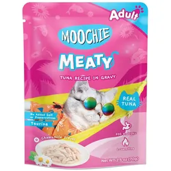 MOOCHIE Tuna In Gravy 70g Nassfutter für Katzen (Thunfisch und Kamille in Soße)