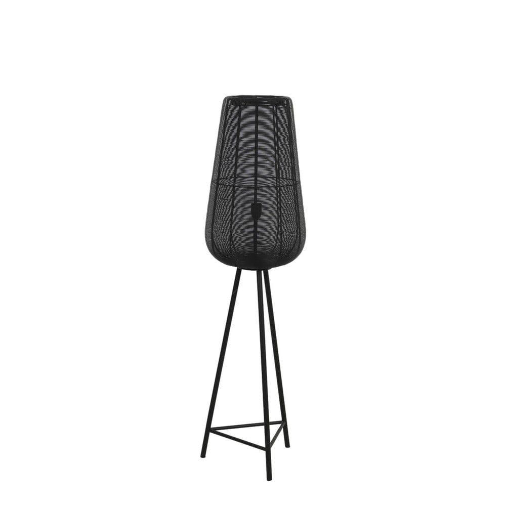 Light & Living Adeta Tripod vloerlamp zwart met metalen voet en cilindrische kap - H 135 cm