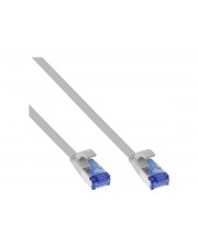 InLine Patchkabel flach U/FTP Cat.6A TPE halogenfrei grau 3m Netzwerk CAT 6a PIMF 3 m (75703)